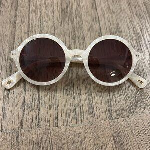 Lele Sadoughi White mother of pearl sunglasses